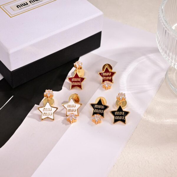 replica,repliche,fake,1:1,earrings,bracelet,ring,jewelry orecchini miumiu stella a cinque punte ️(D566)