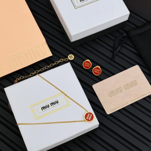 replica,repliche,fake,1:1,earrings,bracelet,ring,jewelry set bottoni smaltati miumiu (74AE)