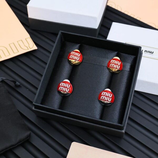 replica,repliche,fake,1:1,earrings,bracelet,ring,jewelry orecchini miumiu con lettera smaltata (6EE2)