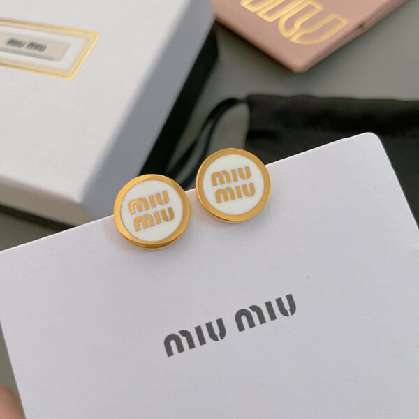 replica,repliche,fake,1:1,earrings,bracelet,ring,jewelry Orecchini rotondi DiorMiuMiu (A868)