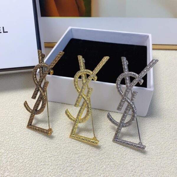 replica,repliche,fake,1:1,earrings,bracelet,ring,jewelry Spilla Yves Saint Laurent in filo di foresta di pioppo (DF8E)