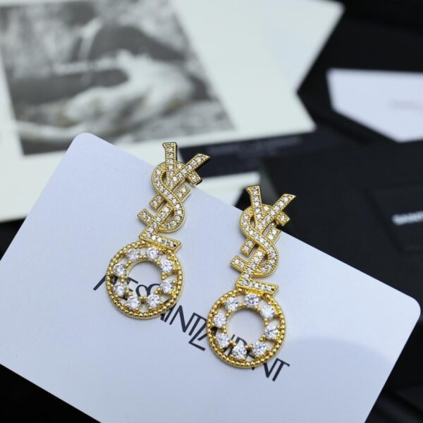 Orecchini Yves Saint Laurent con diamanti pieni Y (545C)