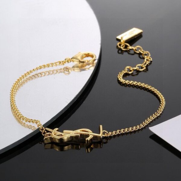 replica,repliche,fake,1:1,earrings,bracelet,ring,jewelry Bracciale Yves Saint Laurent Ciondolo lettera YSL (92BD)