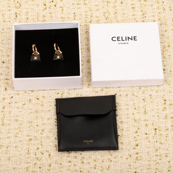 replica,repliche,fake,1:1,earrings,bracelet,ring,jewelry Orecchini borsa nera Celine