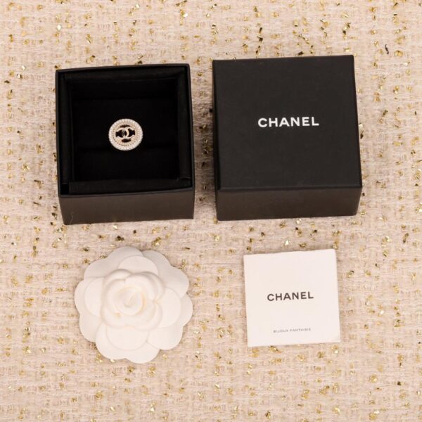 replica,repliche,fake,1:1,earrings,bracelet,ring,jewelry Anello Chanel doppia C vuoto rotondo