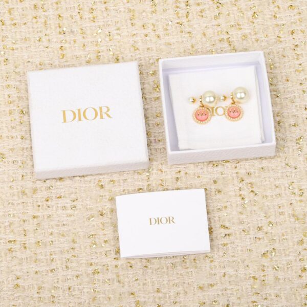 Orecchini con doppia perla di vetro Dior