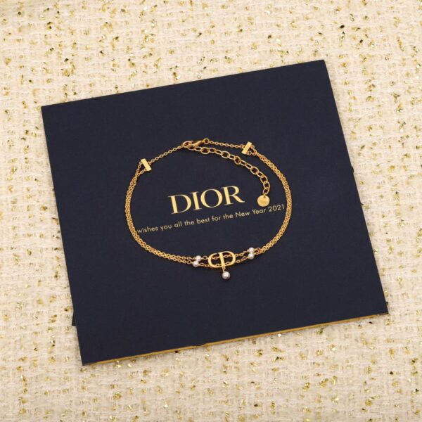 Collana di perle Dior con doppio CD