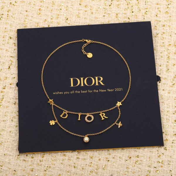Collana Dior con doppia lettera ape e stella
