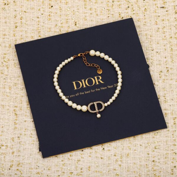 Collana girocollo con perle Dior CD