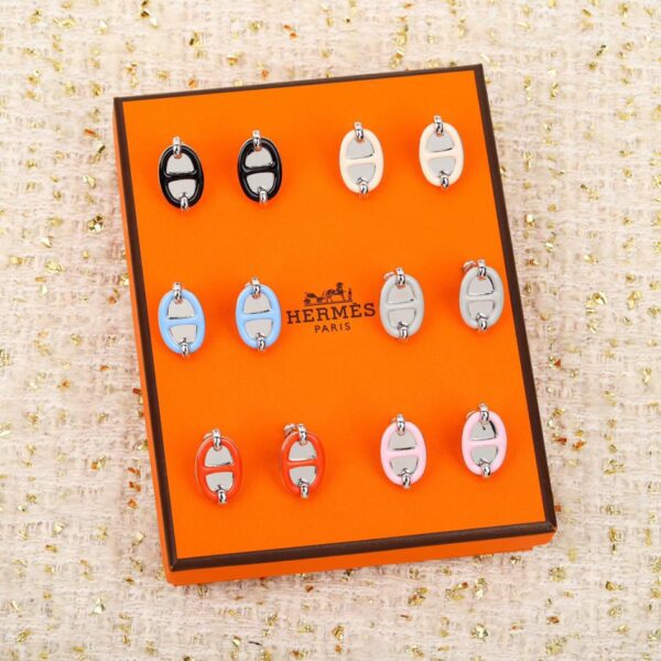 replica,repliche,fake,1:1,earrings,bracelet,ring,jewelry Orecchini Hermes con naso di maiale che gocciola olio