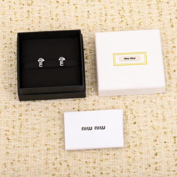 replica,repliche,fake,1:1,earrings,bracelet,ring,jewelry Orecchini Miu Miu con diamanti