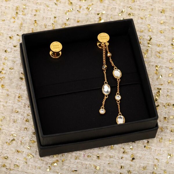 replica,repliche,fake,1:1,earrings,bracelet,ring,jewelry Nuovi orecchini con nappe strass di Miu Miu