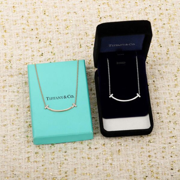 replica,repliche,fake,1:1,earrings,bracelet,ring,jewelry Collana in argento sterling serie Tiffany T