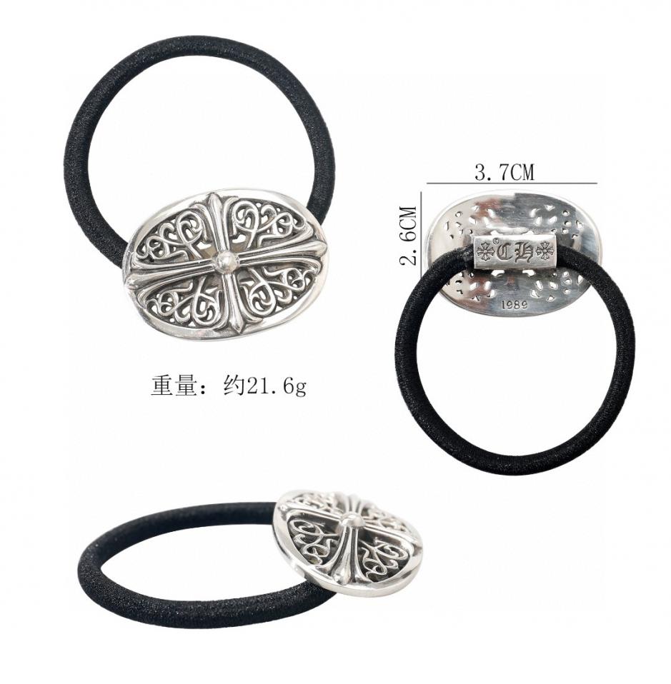 replica,repliche,fake,1:1,earrings,bracelet,ring,jewelry Corda/bracciale per capelli arabesco con croce di cuori cromati