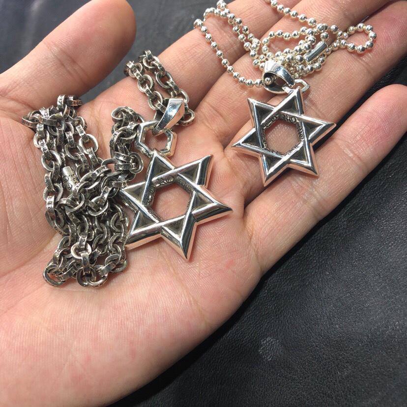 replica,repliche,fake,1:1,earrings,bracelet,ring,jewelry Collana coppia stella a sei punte Chrome Hearts