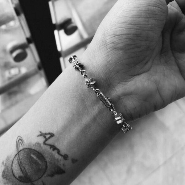 replica,repliche,fake,1:1,earrings,bracelet,ring,jewelry Bracciale con fibbia a stella a sei punte Chrome Hearts