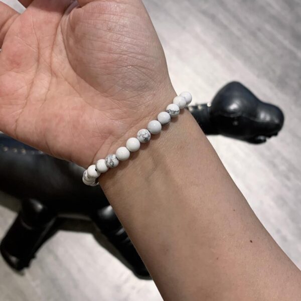 replica,repliche,fake,1:1,earrings,bracelet,ring,jewelry Bracciale con perline di agata bianca Chrome Hearts