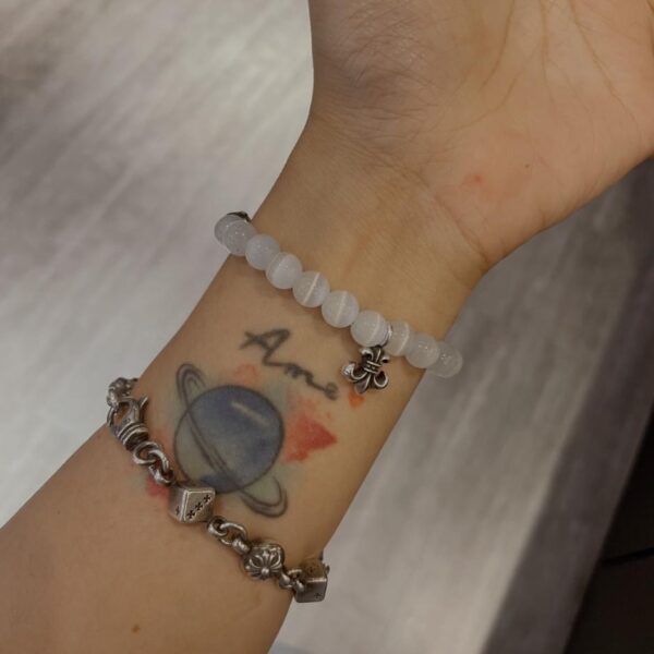 replica,repliche,fake,1:1,earrings,bracelet,ring,jewelry Bracciale Chrome Hearts bianco opale