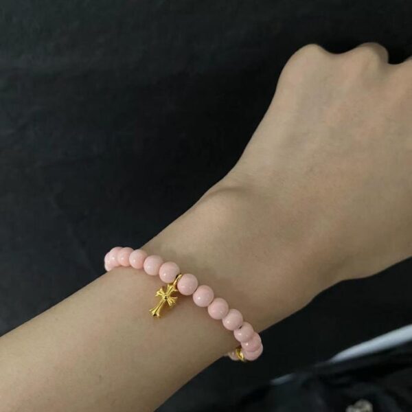replica,repliche,fake,1:1,earrings,bracelet,ring,jewelry Bracciale con conchiglia rosa Chrome Hearts