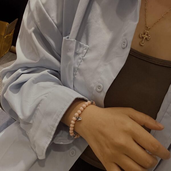 replica,repliche,fake,1:1,earrings,bracelet,ring,jewelry Bracciale con perline di conchiglia rosa Chrome Hearts