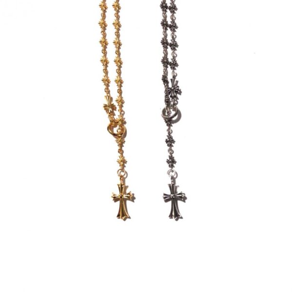 replica,repliche,fake,1:1,earrings,bracelet,ring,jewelry Collana con pannello alternato con cuori cromati