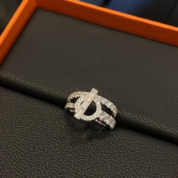 replica,repliche,fake,1:1,earrings,bracelet,ring,jewelry L’anello Hermès Q è la migliore versione del prodotto ️ Oro vero 18 carati e diamanti veri (1CAA)