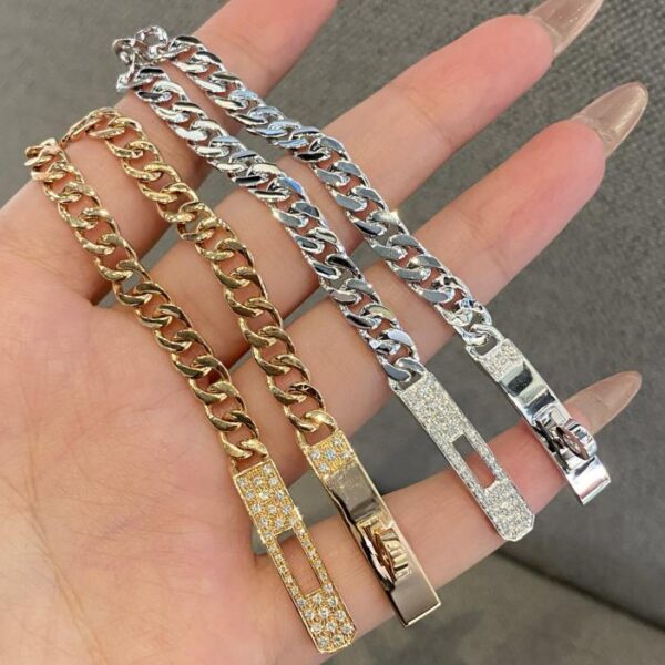 replica,repliche,fake,1:1,earrings,bracelet,ring,jewelry Fibbia Hermès piena di diamanti ~ Oro vero 18 carati e diamanti veri (3077)