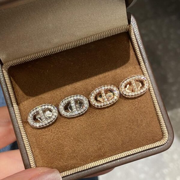 replica,repliche,fake,1:1,earrings,bracelet,ring,jewelry Orecchini naso di maiale in oro vero 18k e diamanti (3DF6)