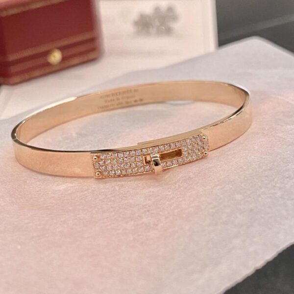 replica,repliche,fake,1:1,earrings,bracelet,ring,jewelry Bracciale Hermès kelly in oro 18k di alta qualità (CF28)