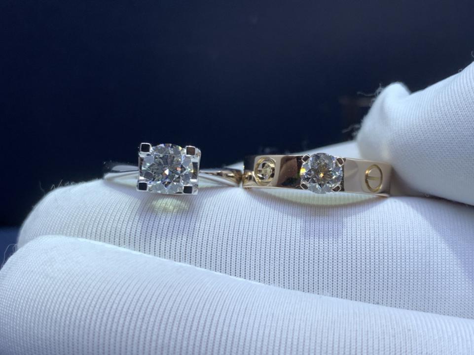replica,repliche,fake,1:1,earrings,bracelet,ring,jewelry L’anello di diamanti con testa di toro Cartier LOVE diamante è sempre popolare e di squisita fattura (00E4)
