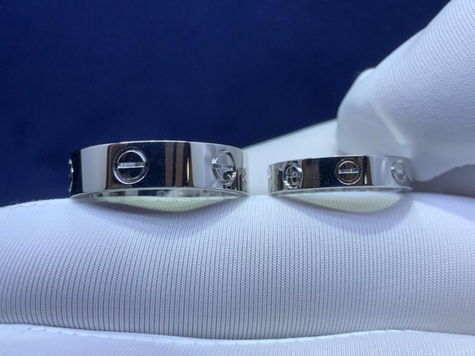 replica,repliche,fake,1:1,earrings,bracelet,ring,jewelry Anello classico per coppia LOVE di Cartier in oro 18k, vero oro e diamanti, squisita fattura (5B6D)