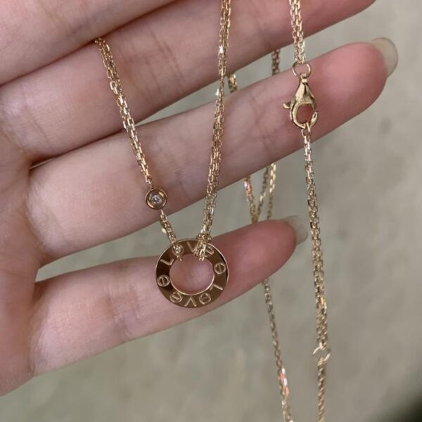 replica,repliche,fake,1:1,earrings,bracelet,ring,jewelry Collana torta Cartier Materiale: oro vero 18 carati, diamante naturale (B1D7)