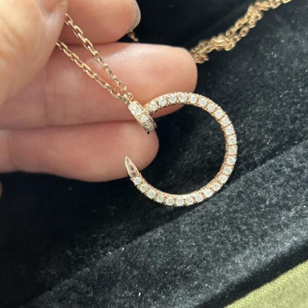 replica,repliche,fake,1:1,earrings,bracelet,ring,jewelry Unghie Cartier piene di diamanti Oro vero 18 carati e diamanti veri (DD65)