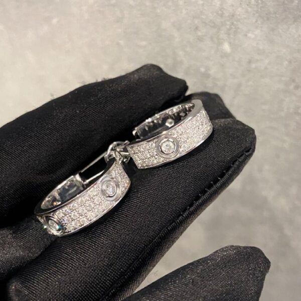 replica,repliche,fake,1:1,earrings,bracelet,ring,jewelry Orecchini Cartier Full Diamond in vero oro 18 carati e veri diamanti personalizzati (8CF0)