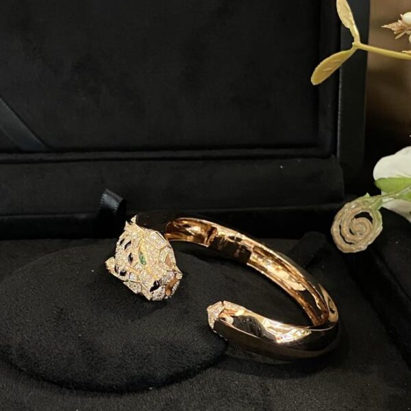 replica,repliche,fake,1:1,earrings,bracelet,ring,jewelry Bracciale Cartier Cheetah in oro 18k (0F93)