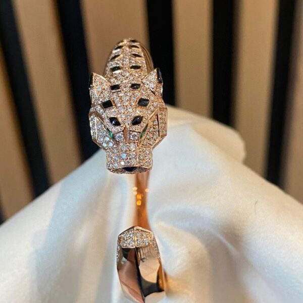 replica,repliche,fake,1:1,earrings,bracelet,ring,jewelry Bracciale Cartier Cheetah K rosso oro vero 18 carati e diamanti (1567)