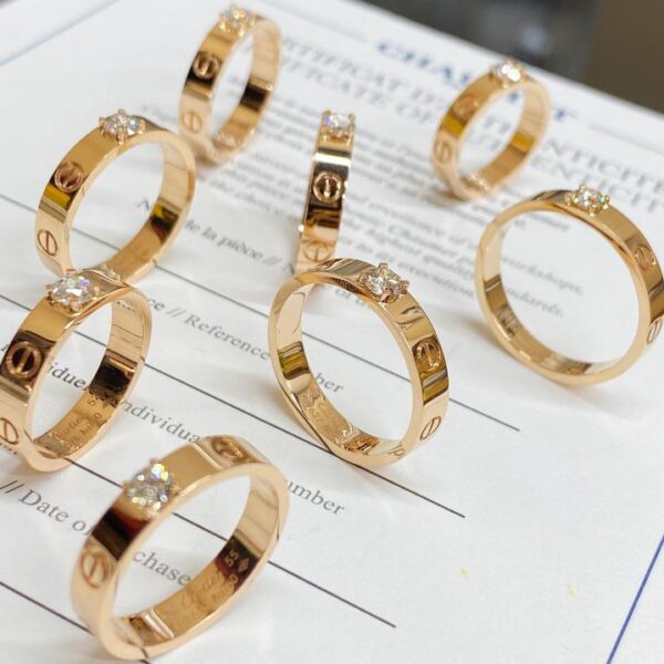 replica,repliche,fake,1:1,earrings,bracelet,ring,jewelry Anello Cartier con pietra principale a 23 punti con anello completo (A59D)