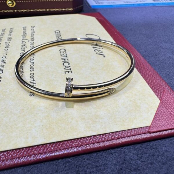 replica,repliche,fake,1:1,earrings,bracelet,ring,jewelry Foto reali della consegna, oro 18 carati personalizzato, oro vero e diamanti veri, braccialetto elastico stretto con unghie Cartier, diamanti testa e coda, oro 18 carati (C51D)