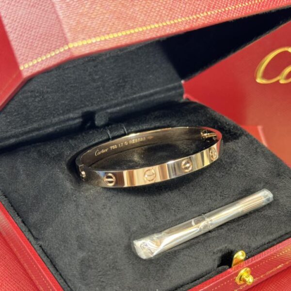 replica,repliche,fake,1:1,earrings,bracelet,ring,jewelry Consegna effettiva, bracciale personalizzato largo classico senza diamanti serie Cartier LOVE in oro 18 carati (0836)