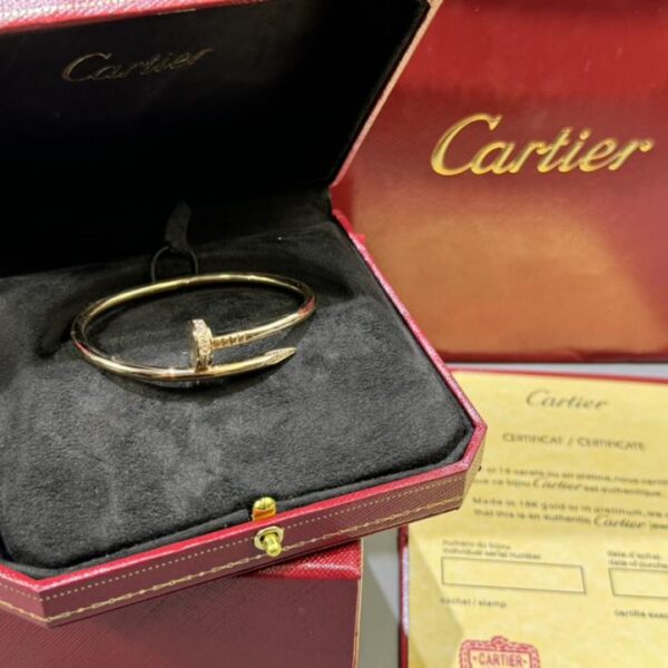 replica,repliche,fake,1:1,earrings,bracelet,ring,jewelry Foto reali della consegna, oro 18 carati personalizzato, vero oro e diamanti, braccialetto con unghie grezze Cartier, diamanti testa e coda, oro rosa (DE16)