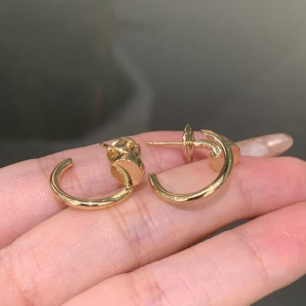 replica,repliche,fake,1:1,earrings,bracelet,ring,jewelry Colpo reale di unghie in vero oro 18k senza orecchini di diamanti (3192)