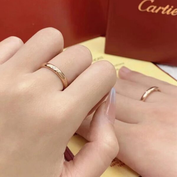 replica,repliche,fake,1:1,earrings,bracelet,ring,jewelry Ordine cliente Anello con logo Cartier in oro vero 18 carati e diamanti (89FA)