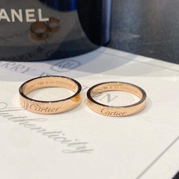 replica,repliche,fake,1:1,earrings,bracelet,ring,jewelry Anello in oro 18 carati inciso senza diamanti Cartier (F6D5)