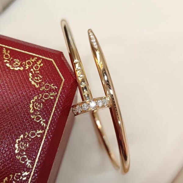 replica,repliche,fake,1:1,earrings,bracelet,ring,jewelry Bracciale Cartier con testa e coda con diamanti in oro 18 carati versione con diamanti grandi (5CBA)
