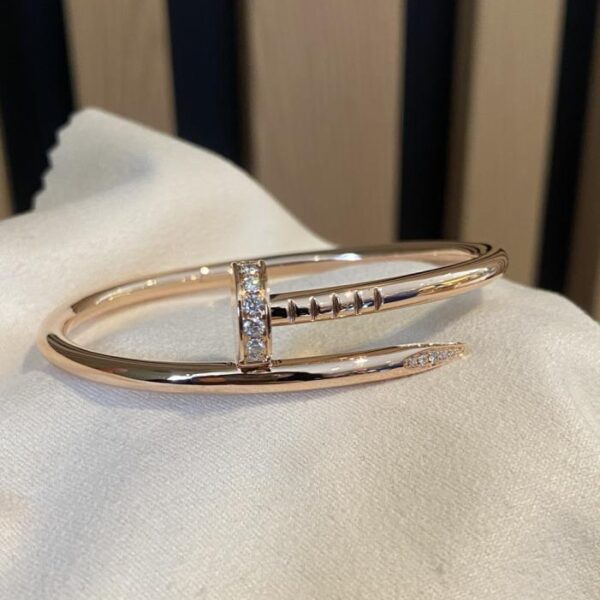 replica,repliche,fake,1:1,earrings,bracelet,ring,jewelry Bracciale chiodo Cartier VVS diamante oro vero 18 carati e diamanti (AC5B)