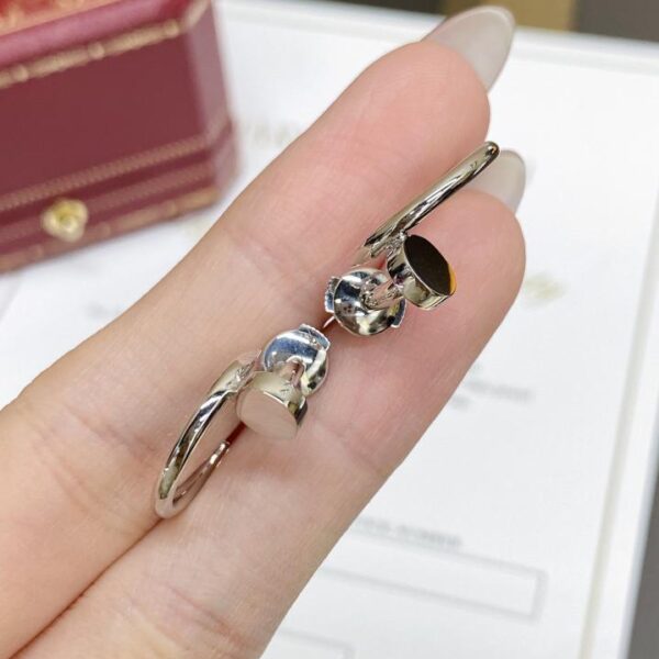 replica,repliche,fake,1:1,earrings,bracelet,ring,jewelry Gli orecchini con diamanti senza unghie Cartier sono eleganti e sofisticati in vero oro 18 carati (0A0C)