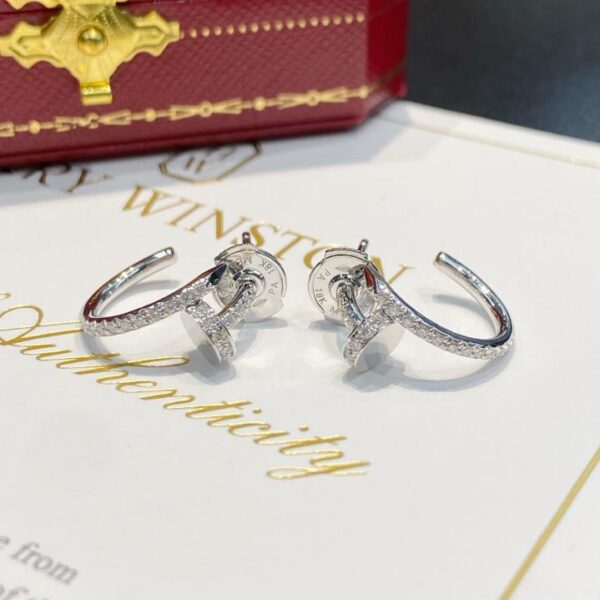 replica,repliche,fake,1:1,earrings,bracelet,ring,jewelry Orecchini a bottone Cartier con diamanti, fantastico oro vero 18 carati (B1BF)