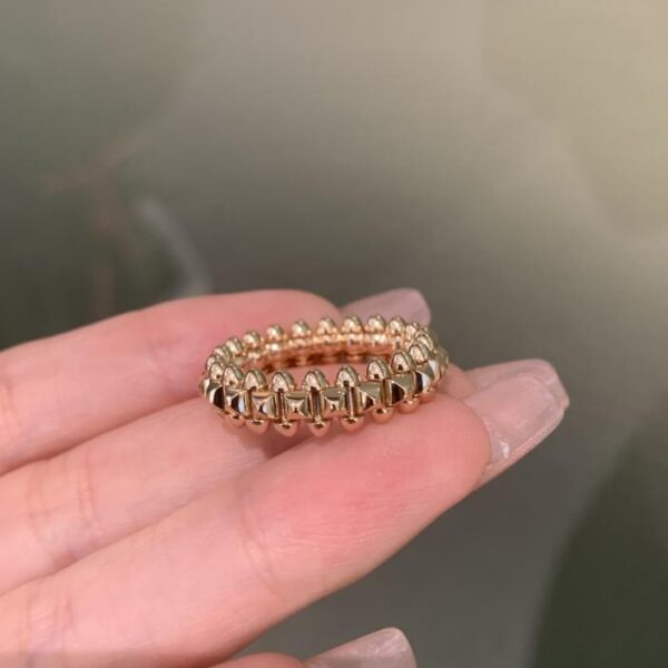 replica,repliche,fake,1:1,earrings,bracelet,ring,jewelry Anello proiettile Cartier di alta qualità in oro vero 18k e diamanti (2144)