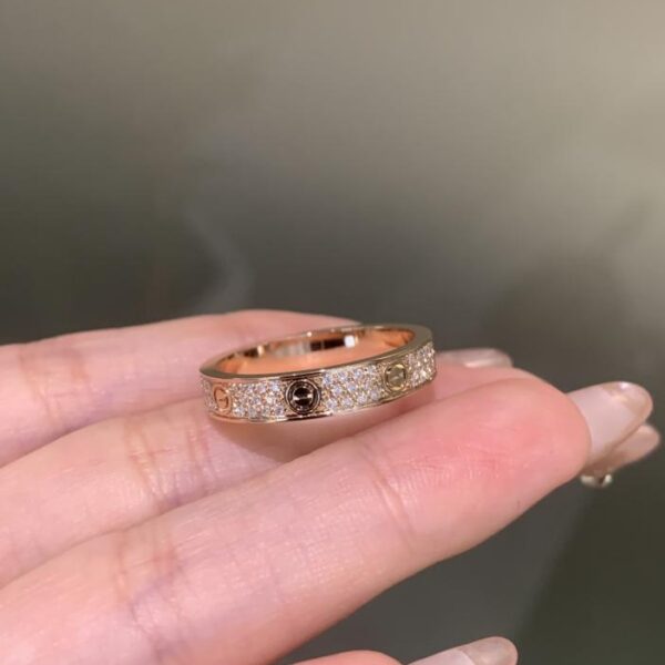 replica,repliche,fake,1:1,earrings,bracelet,ring,jewelry Anello Respiro del bambino di alta qualità Cartier in oro vero 18 carati e diamanti (BCE3)