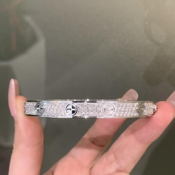 replica,repliche,fake,1:1,earrings,bracelet,ring,jewelry Bracciale Cartier di alta qualità con respiro infantile in oro vero 18 carati e diamanti (6B98)